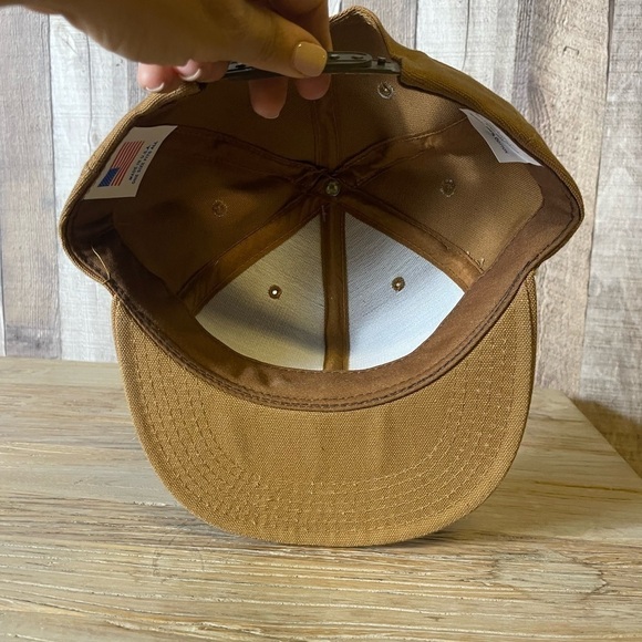 Vintage Carhartt Tan Snapback Hat USA Made NWOT - Picture 6 of 9